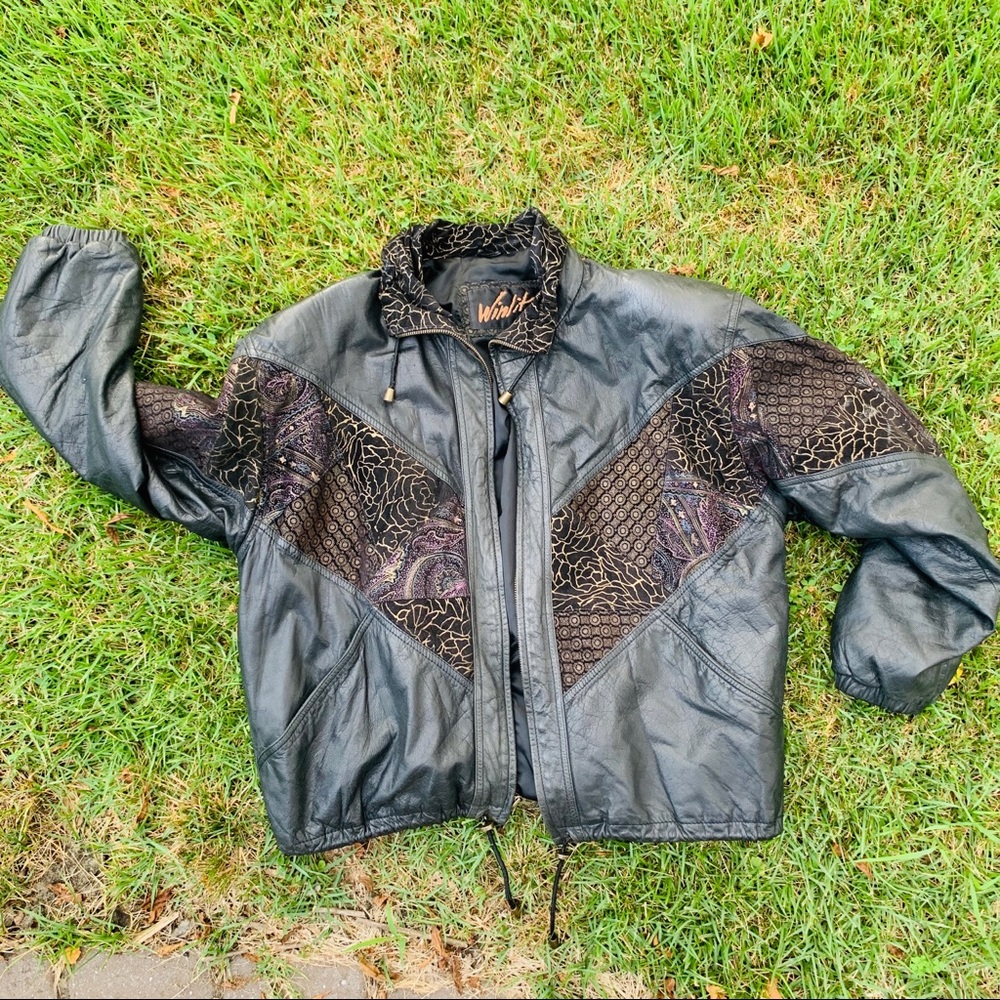 Vintage Genuine Butter Leather Black Bomber Jacket - Picture 2 of 16